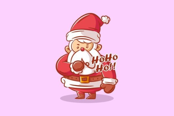 Charming Santa Claus Poses for Festive Design Projects