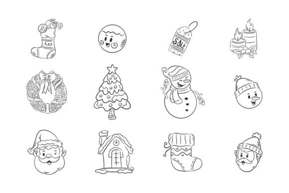 Christmas Icons New Year Decoration: A Designer's Free Resource