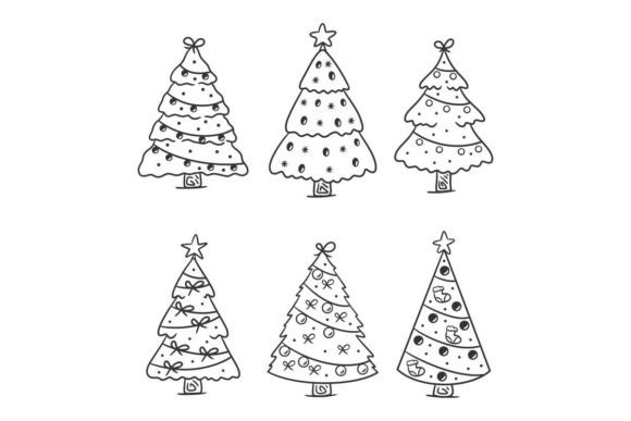 Christmas Tree Collection Hand Drawn: A Designer's Festive Toolkit
