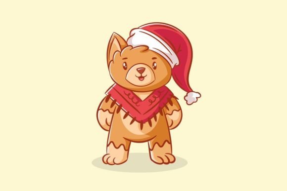 Cute Bear in Cozy Warmers: A Design Asset