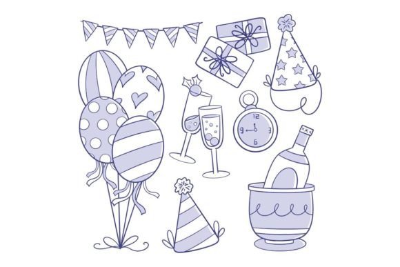 Festive Design Assets: A New Year Party Elements Collection
