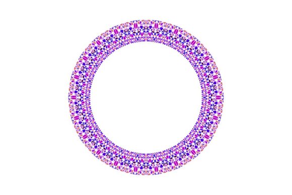 Floral Mosaic Round Frame: A Design Element for Modern Aesthetics