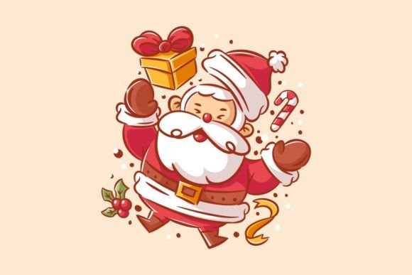 Funny Santa Claus Posing Character: A Design Asset for Holiday Joy