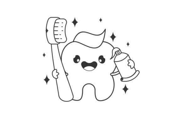 Playful Professionalism: Cartoon Line Designs for Dental Brands