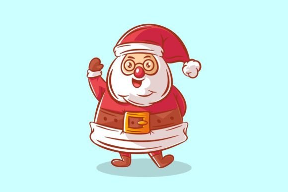 Santa Claus Raised His Right Hand: A Design Asset