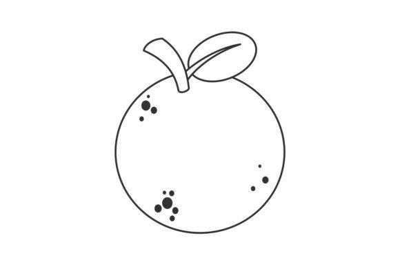 Vibrant Cartoon Style Orange Design: A Line Art Guide