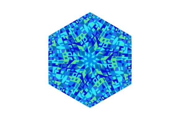 Vibrant Mosaic Hexagon Design for Creative Projects